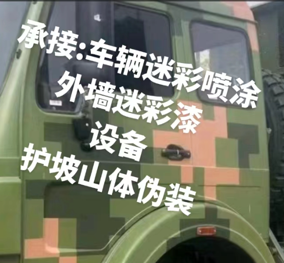 虹口外墙和地面的迷彩漆施工